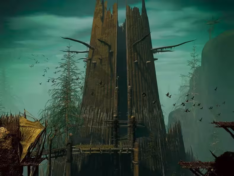 I am also a huge fan of those windmills you can see in the distance. Knowing that these areas are devoid of native Mudokons, they present an eerie reminder that there used to be a civilization here.